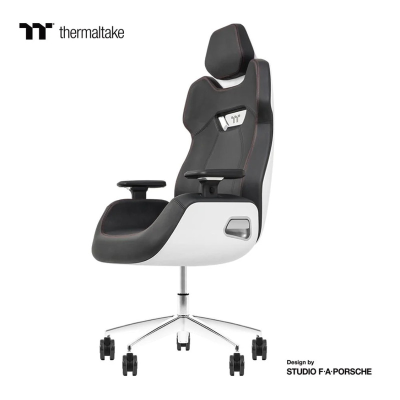 Thermaltake Argent E700 Real Leather Gaming Chair Design by Studio F. A. Porsche - Glacier White - كرسي